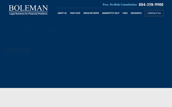 Screenshot of bolemanlaw.com