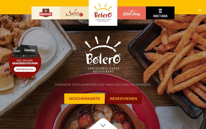 Screenshot of bolero-bamberg.de