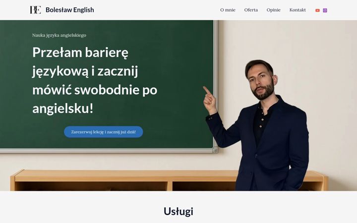 Snimka zaslona za boleslawenglish.pl