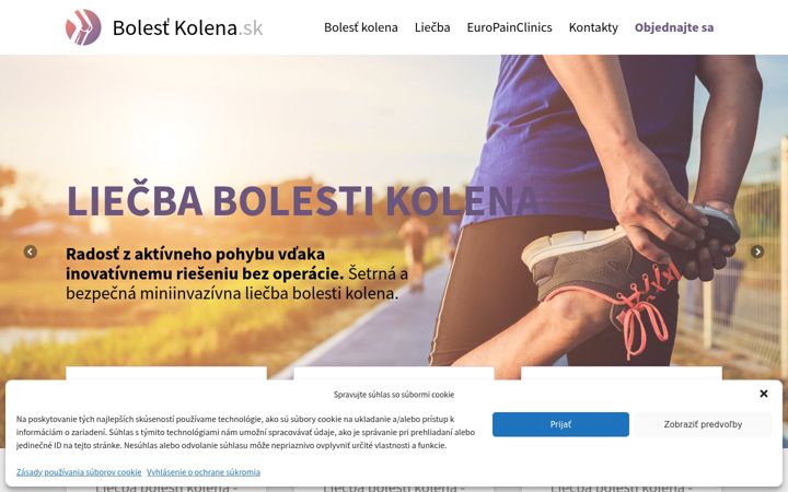 Screenshot of bolestkolena.sk