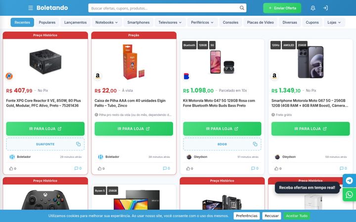 Screenshot of boletando.com