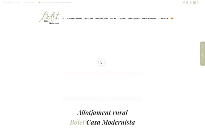 Screenshot of boletcasamodernista.es