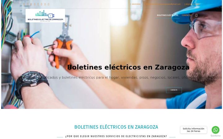 Screenshot of boletineselectricoszaragoza.es