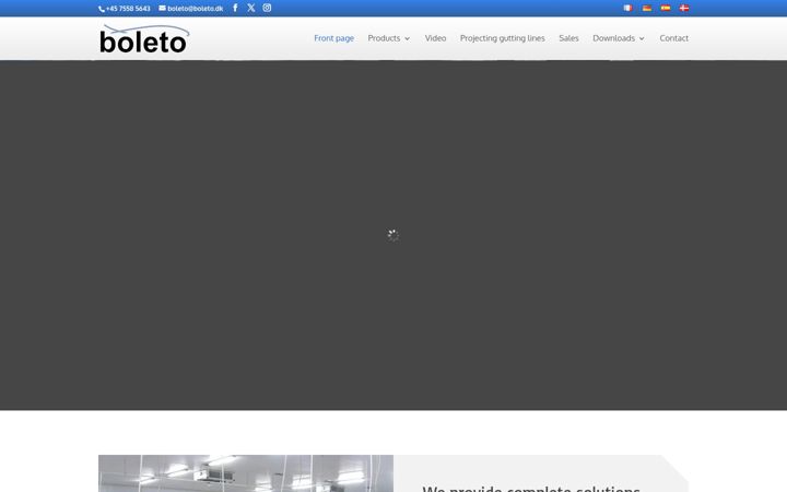 Screenshot of boleto.dk