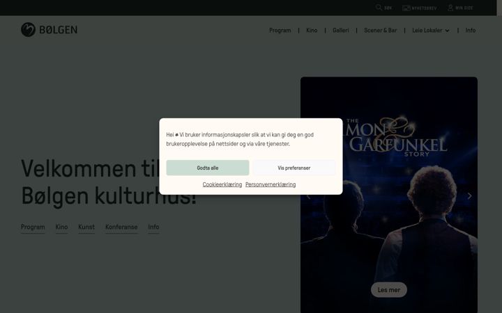 Ekrānuzņēmums no bolgenkulturhus.no