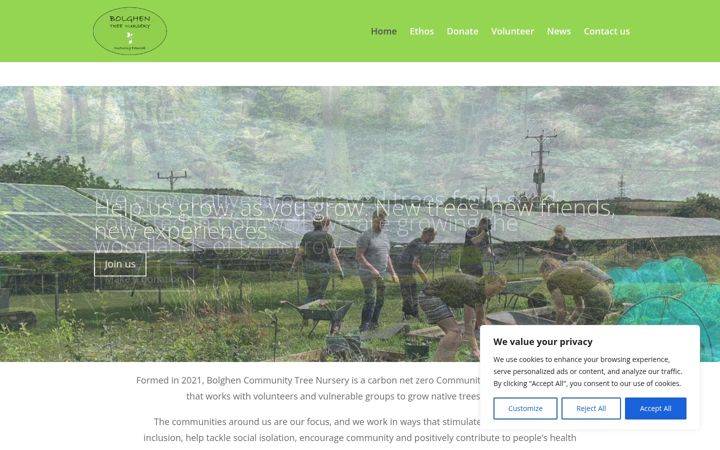 Screenshot of bolghentreenursery.co.uk