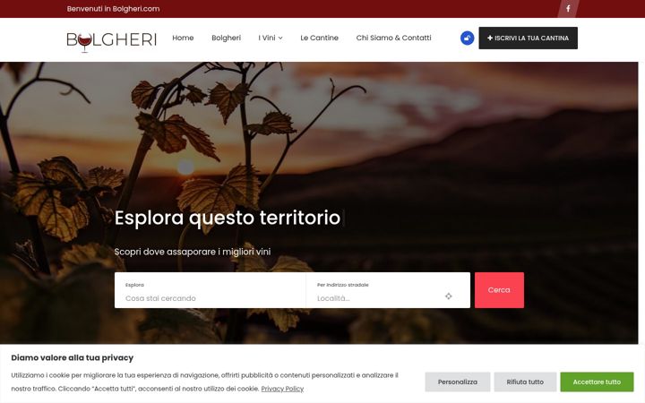 Captura de pantalla de bolgheri.com