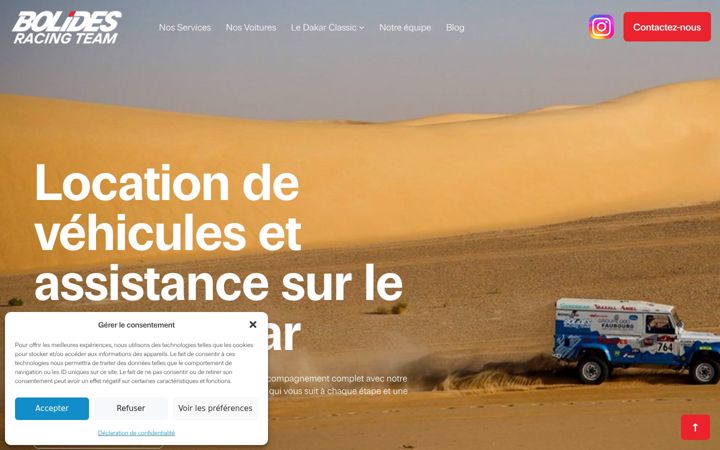 Screenshot of bolides-racing-team.com