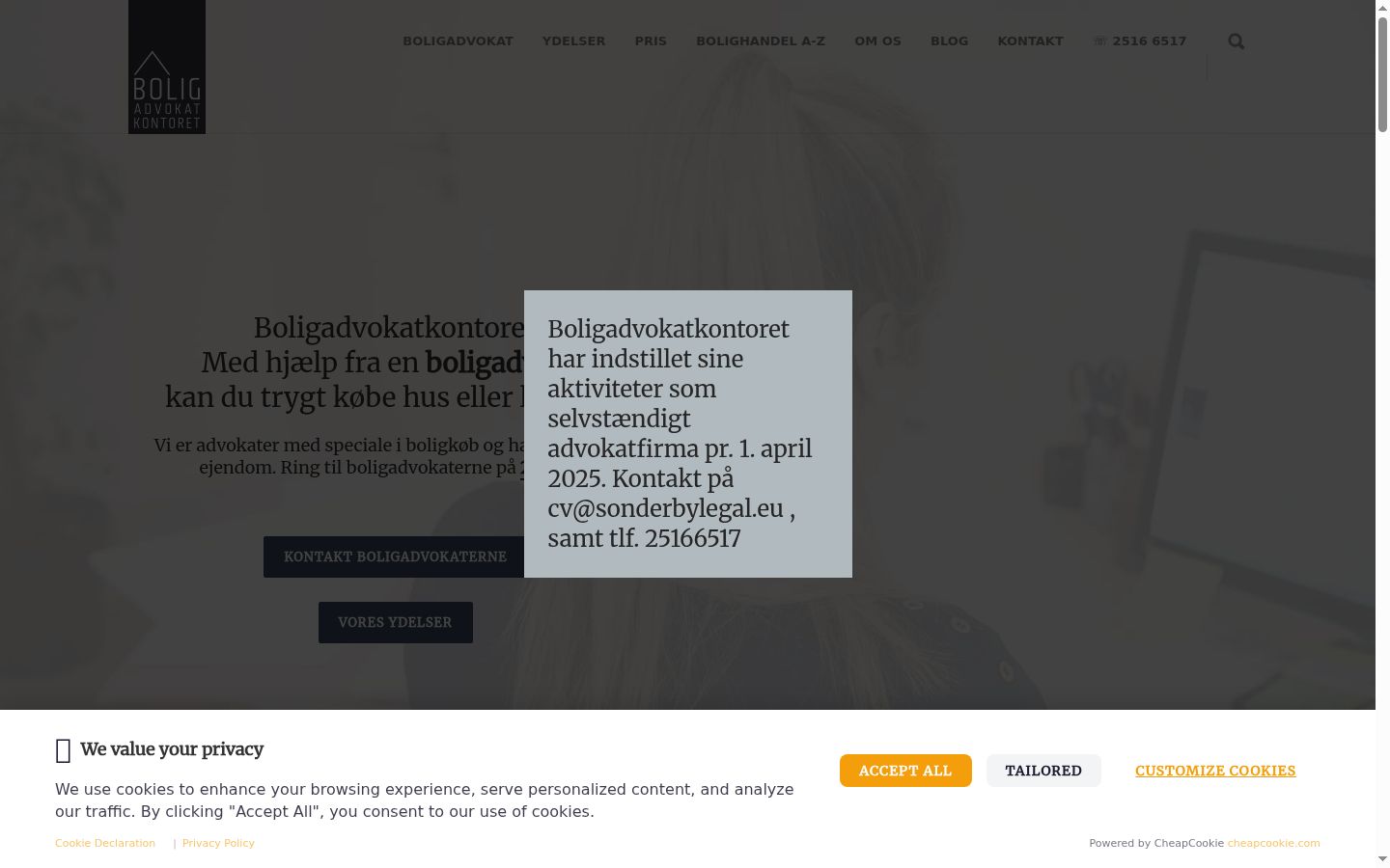 Screenshot van de toestemmingsbanner zoals getoond vóór enige interactie