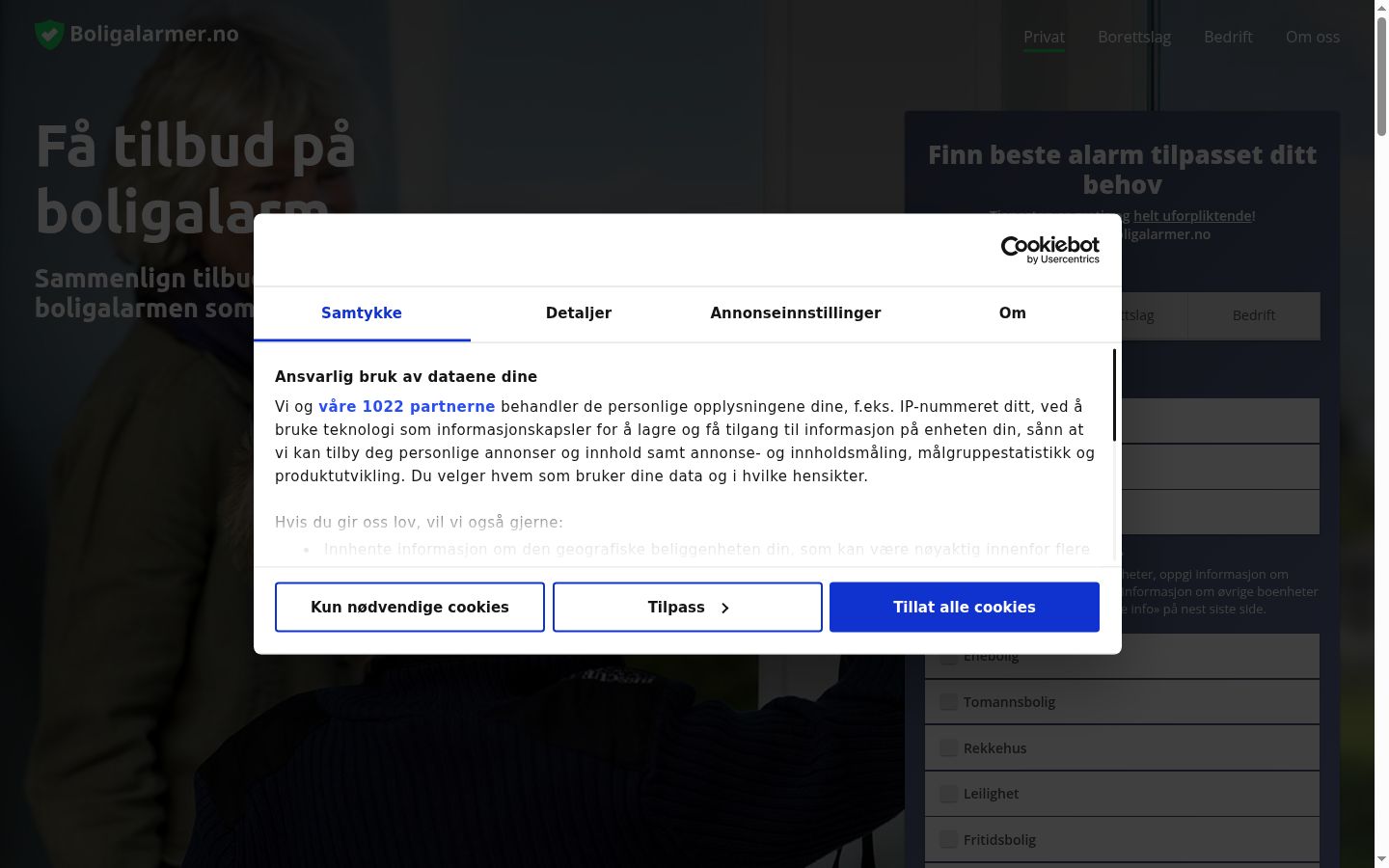 Captură de ecran a bannerului de consimțământ afișat înainte de orice interacțiune