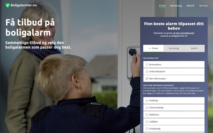 Ekrano kopija boligalarmer.no