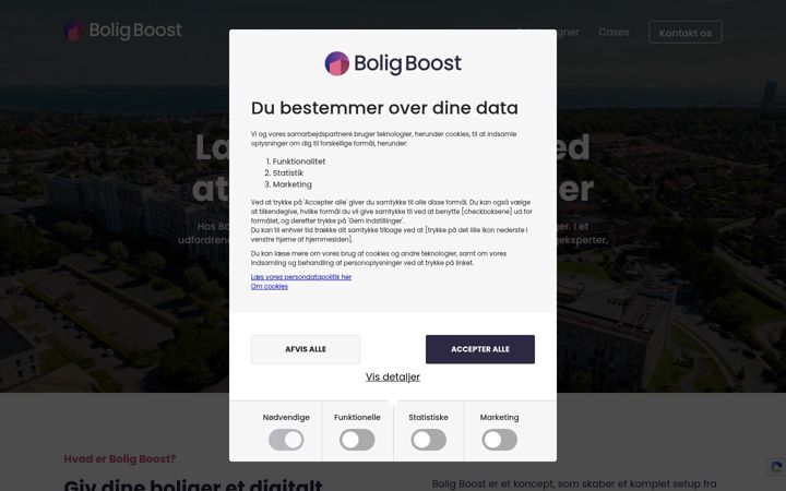 Screenshot of boligboost.dk