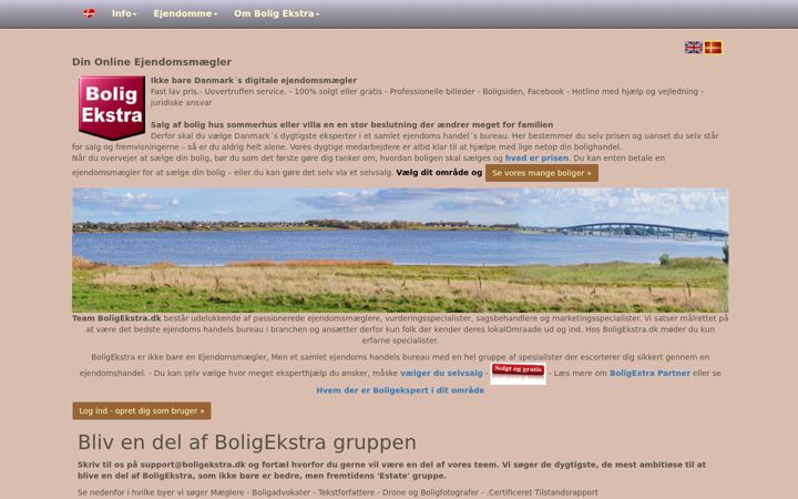 Screenshot of boligekstra.dk