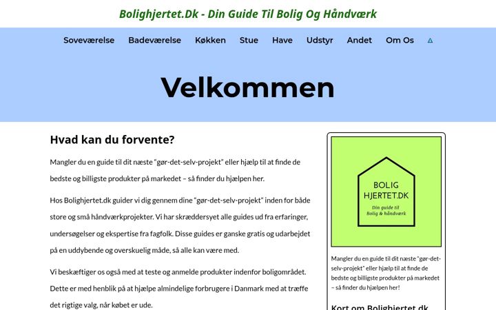 Screenshot of bolighjertet.dk