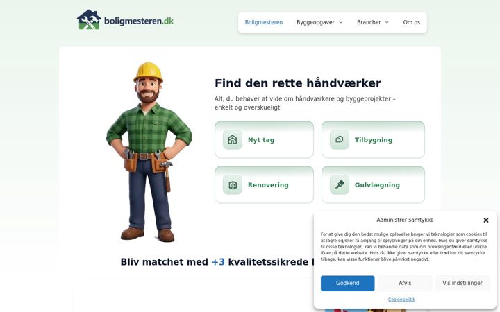 Screenshot of boligmesteren.dk