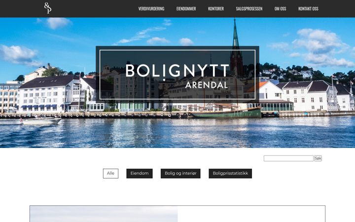 Screenshot of bolignyttarendal.no