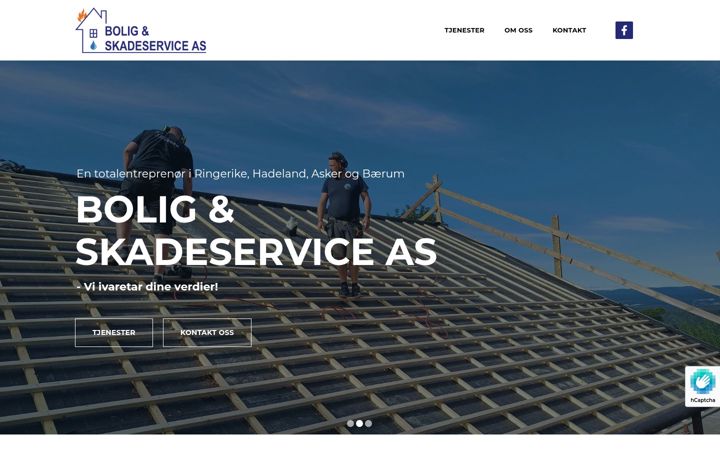 Screenshot of boligogskadeservice.no