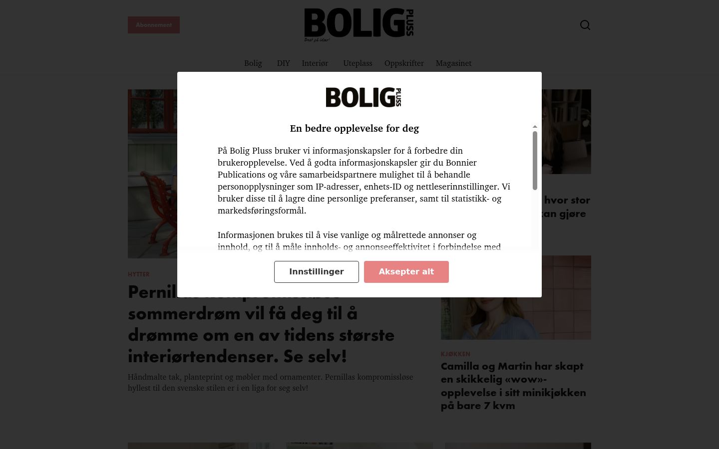 Posnetek zaslona pasice za privolitev, prikazane pred kakršno koli interakcijo