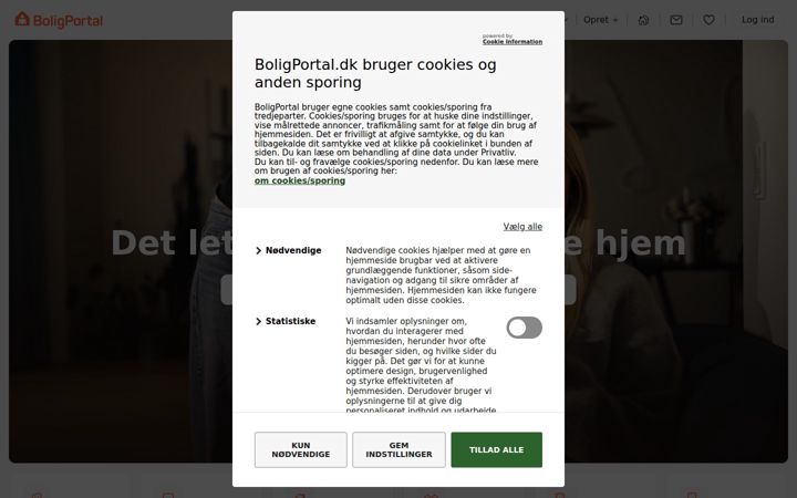Screenshot of boligportal.dk