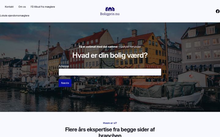 Screenshot of boligpris.nu