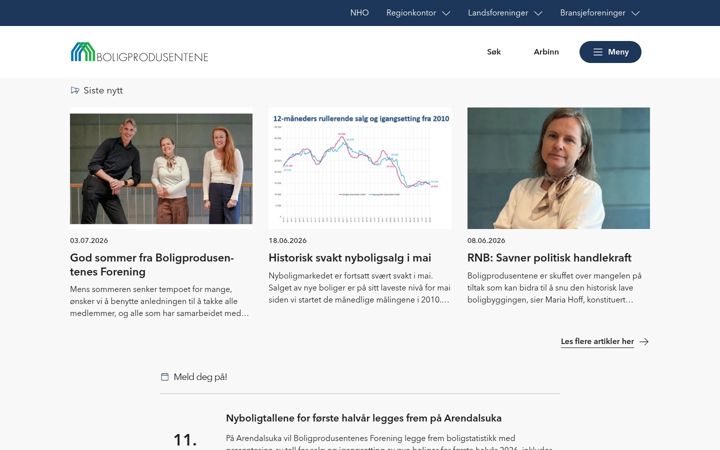 Screenshot του boligprodusentene.no