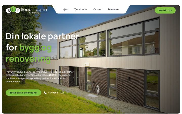 Screenshot of boligprosjektpartner.no