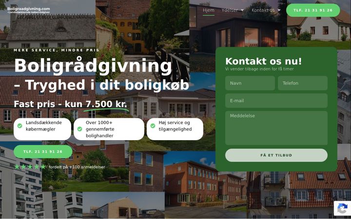 Snímek obrazovky boligraadgivning.com