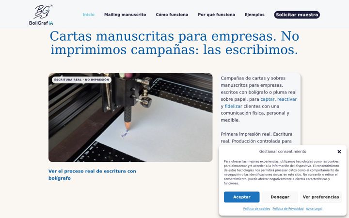Screenshot of boligrafia.es