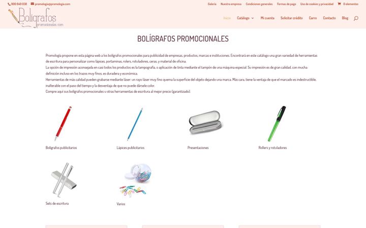 Képernyőkép: boligrafospromocionales.com