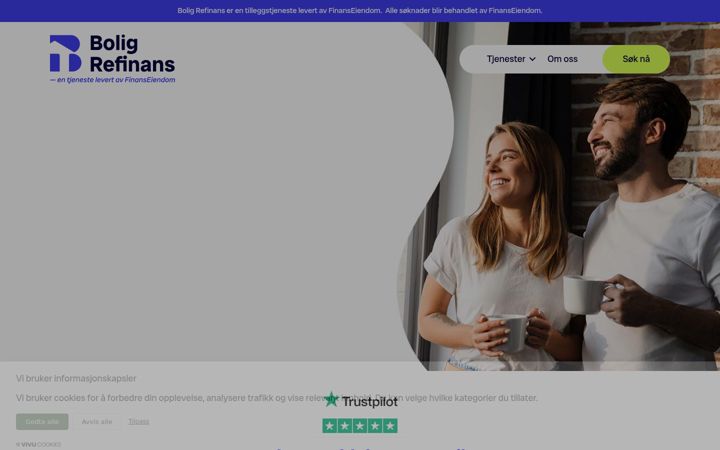 Screenshot of boligrefinans.no