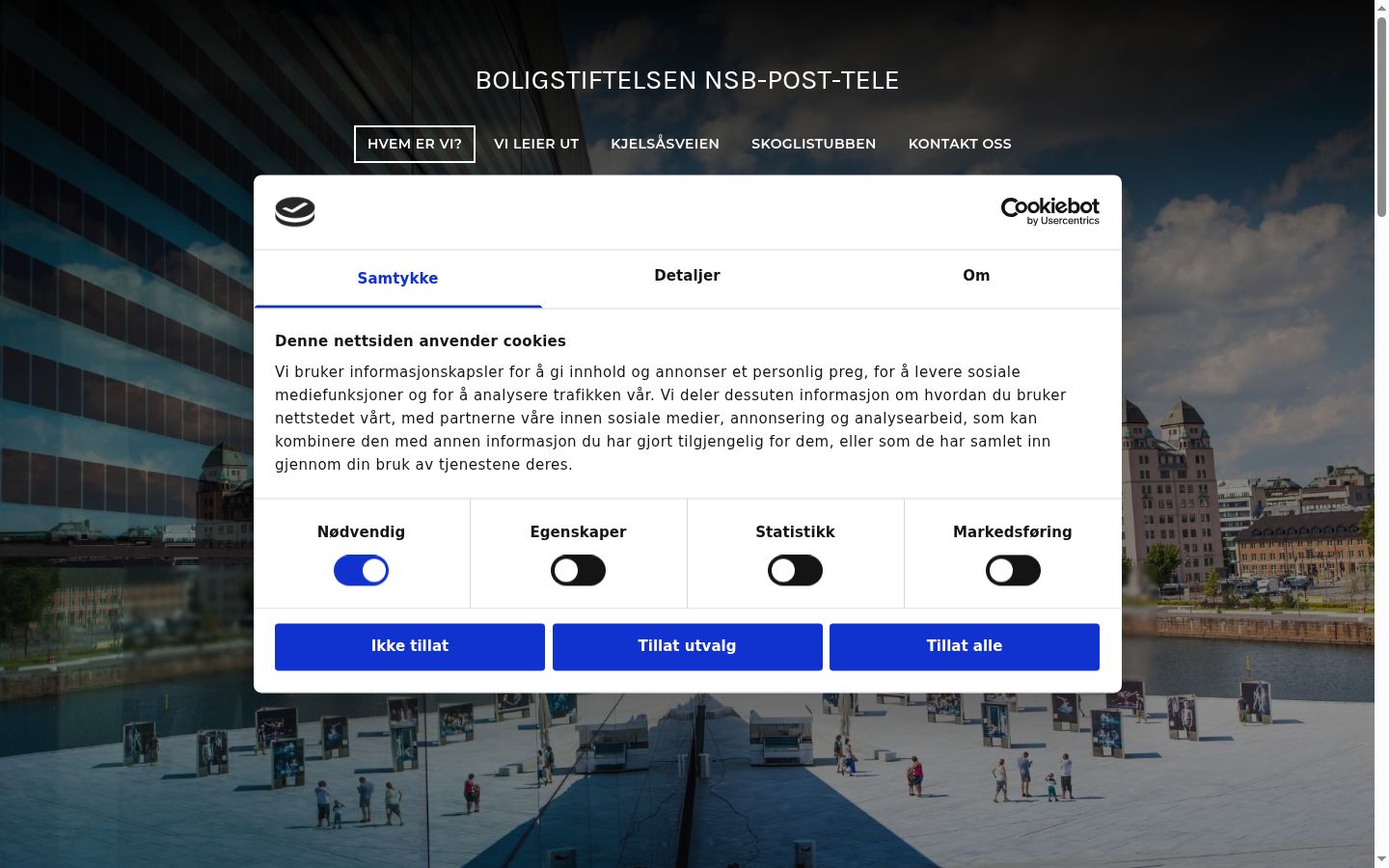 Ekrānuzņēmums ar piekrišanas baneri, kas tika rādīts pirms jebkādas mijiedarbības