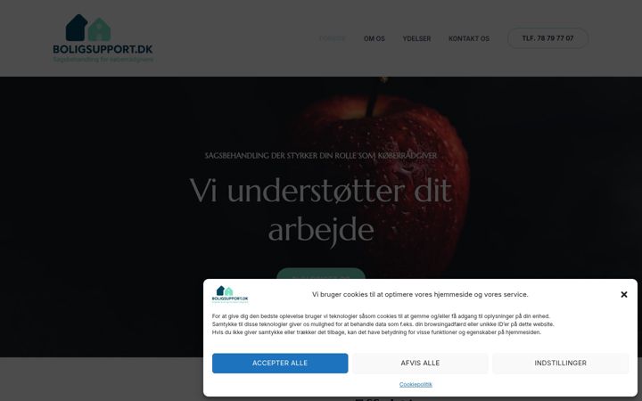 Screenshot of boligsupport.dk