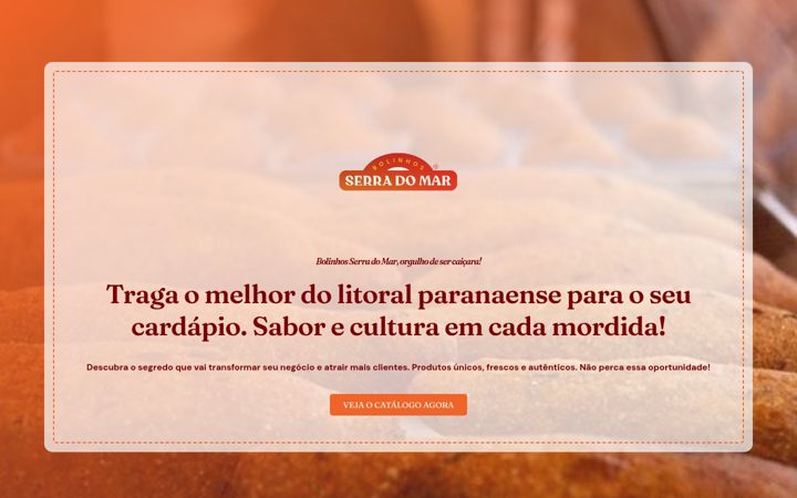 Screenshot of bolinhosserradomar.com.br