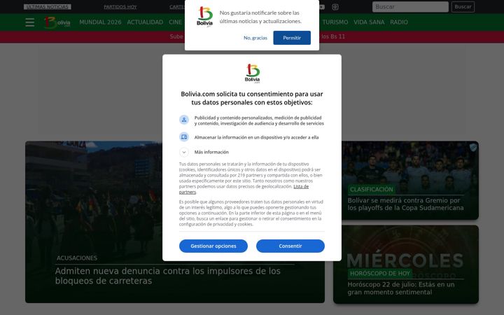Screenshot of bolivia.com