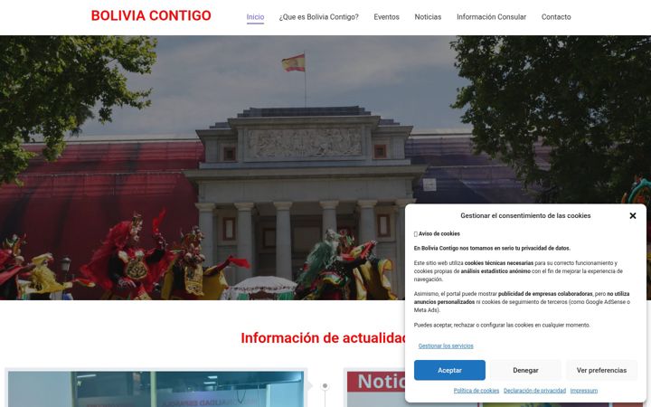 Ekraanipilt saidist boliviacontigo.es