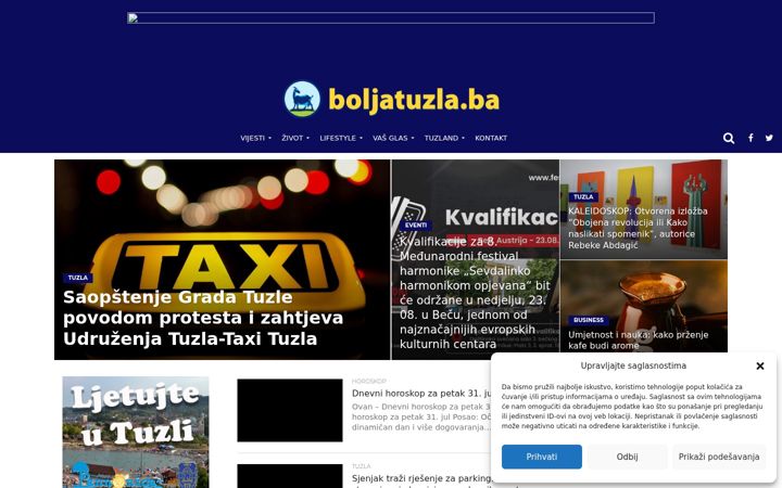 Screenshot of boljatuzla.ba