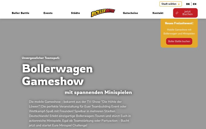 Screenshot of bollerbattle.de