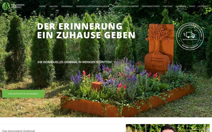 Screenshot ta' bollermann-grabmale.de