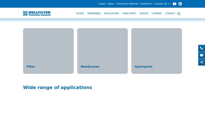 Screenshot of bollfilter.com