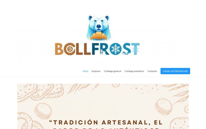 Screenshot of bollfrost.com