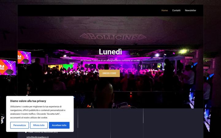 Screenshot of bollicinedisco.it