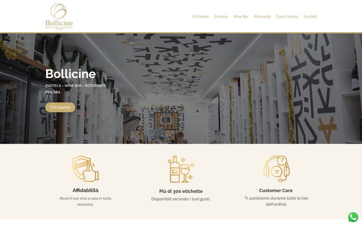 Screenshot of bollicinepescara.it