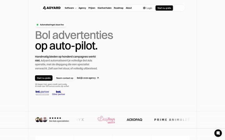 Screenshot of bollify.com