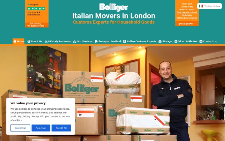 Zrzut ekranu bolliger.uk