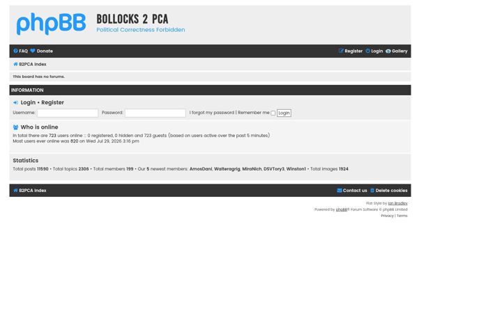 Screenshot of bollocks2pca.net