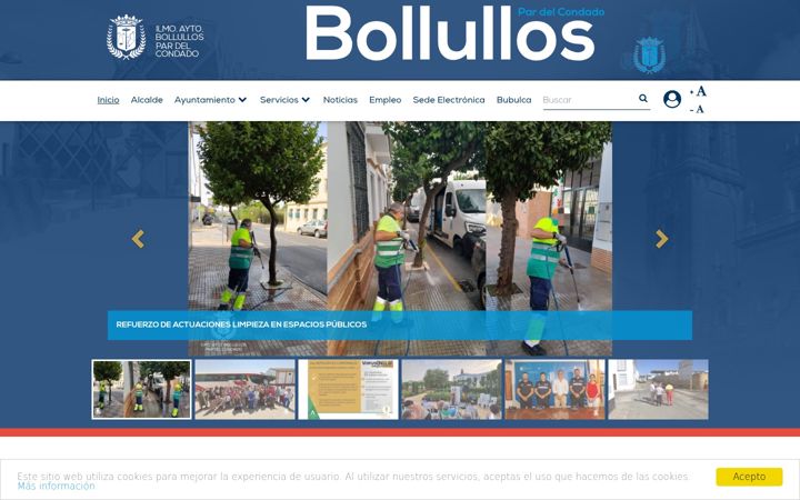 Screenshot of bollullospardelcondado.es