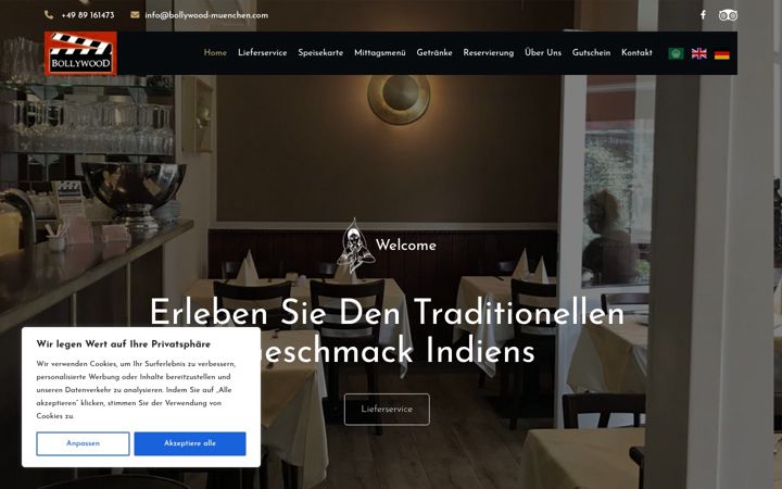 Screenshot von bollywood-muenchen.com