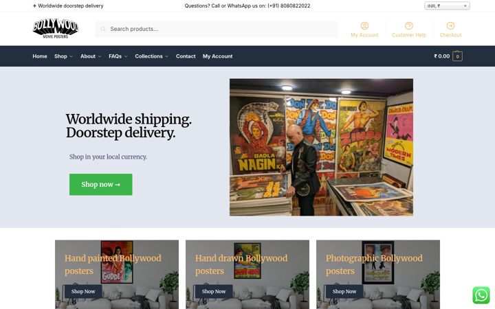 Screenshot of bollywoodmovieposters.com