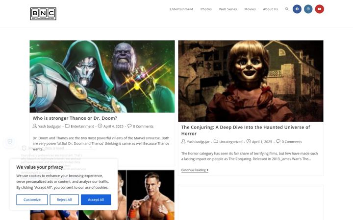Screenshot of bollywoodnewscast.com