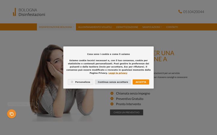 Screenshot of bologna-disinfestazioni.it